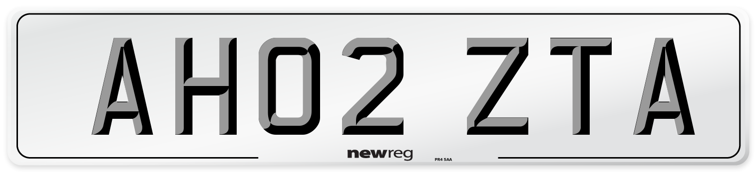AH02 ZTA Number Plate from New Reg